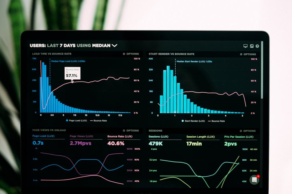 SEO analytics dashboard showing performance metrics used for AI Search Optimization