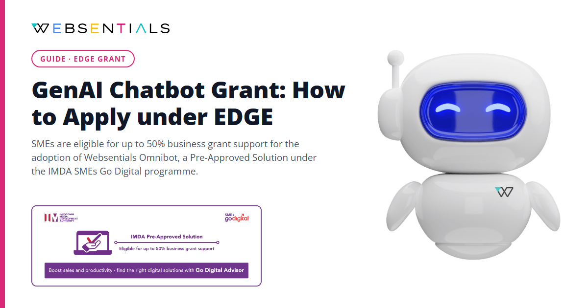 How to apply for EDGE Grant support for a GenAI chatbot in Singapore