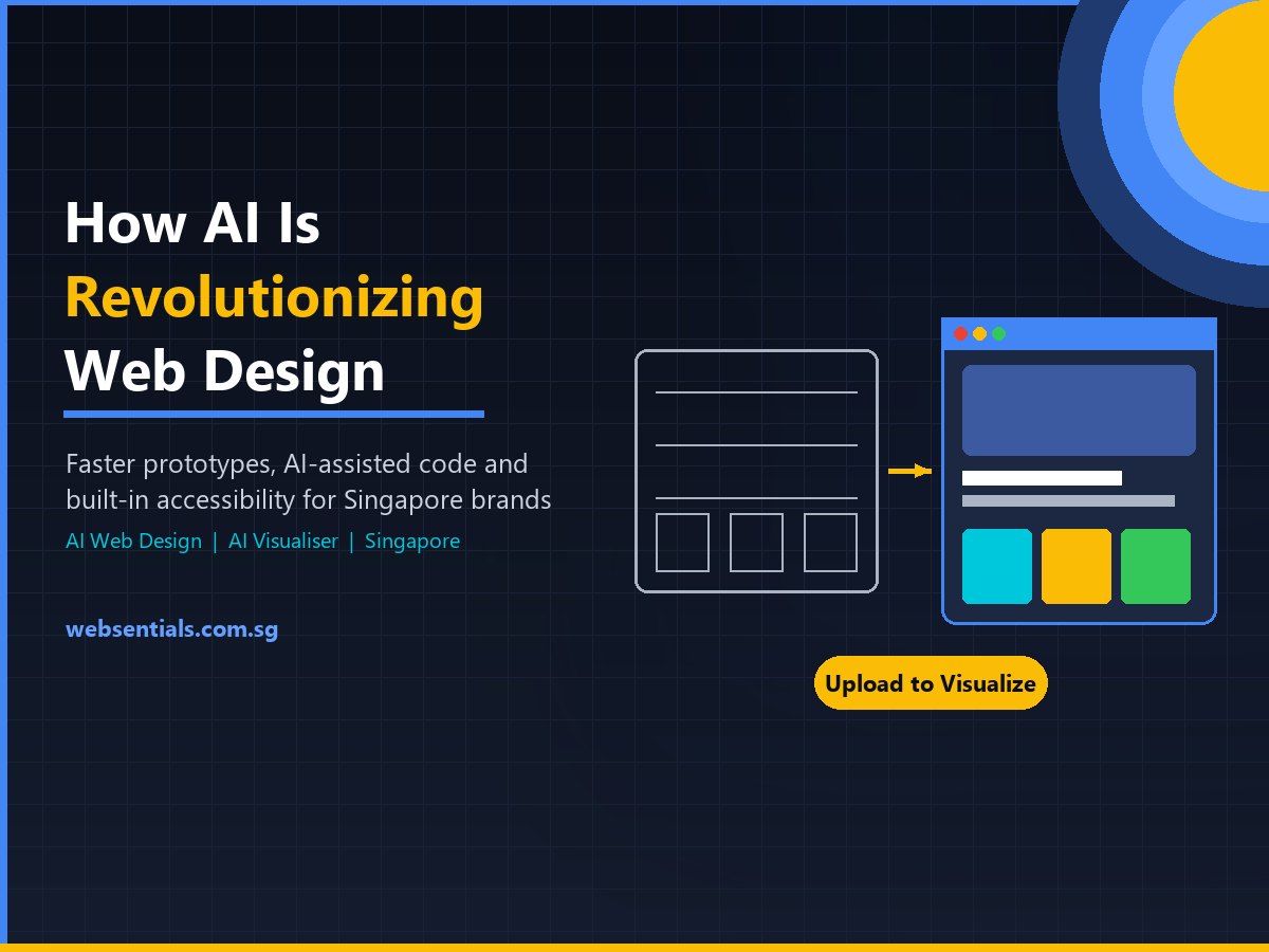 AI web design agency Singapore – sketch turned into a polished website mockup with the AI Visualiser
