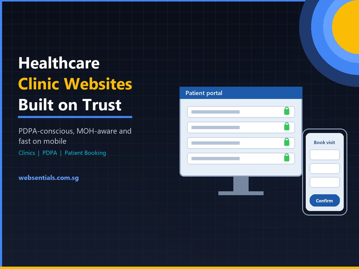 Healthcare clinic website Singapore – secure patient portal and mobile appointment booking